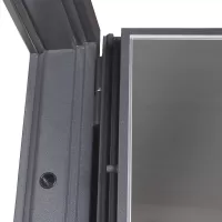 Входная дверь Беркут с зеркалом (Бетон светлый)