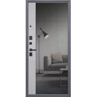 Входная дверь Беркут с зеркалом (Бетон светлый)