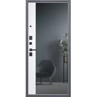 Входная дверь Беркут с зеркалом (Белый матовый)