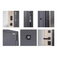 Входная дверь Беркут с зеркалом (Дуб галиф натуральный)