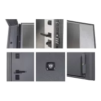 Входная дверь Беркут с зеркалом (Бетон светлый)