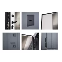 Входная дверь Вертикаль с зеркалом