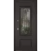 Входная дверь Аляска с окном и лазерной резкой (терморазрыв)