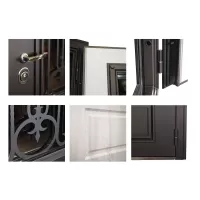 Входная дверь Аляска с окном и лазерной резкой (терморазрыв)