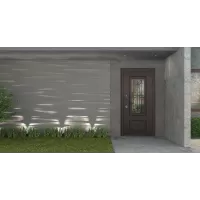 Входная дверь Аляска с окном и лазерной резкой (терморазрыв)