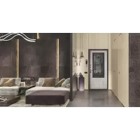 Входная дверь Аляска с окном и лазерной резкой (терморазрыв)