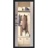 Входная дверь Форпост Эверест Зеркало Белый Дуб