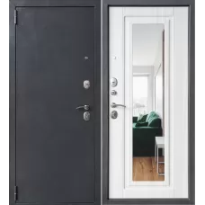 Входная дверь ДК-70 Зеркало Сандал белый