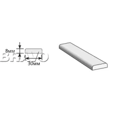 Притворная планка 2000*30*8 Браво (Grey Silkwood)