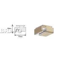 Перекладина "Т" 2000*70*46 Браво (Grey Melinga)