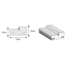 Коробка "Т" ЛВЛ/МДФ 2070*70*40 (у,п)